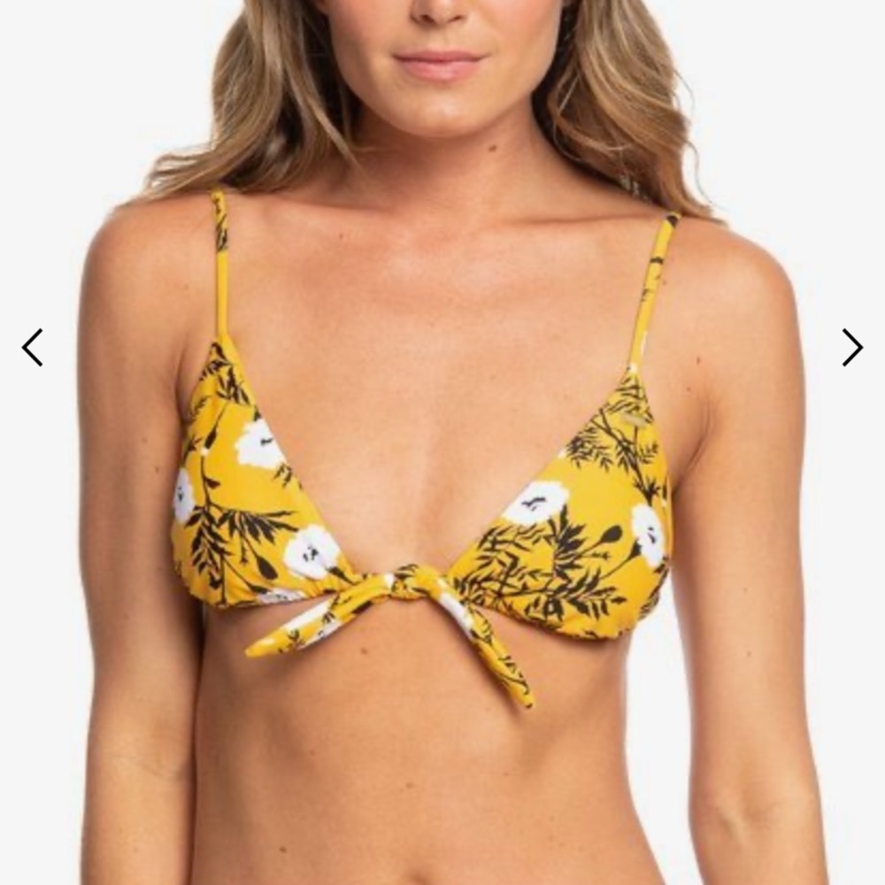 Yellow floral bikini set